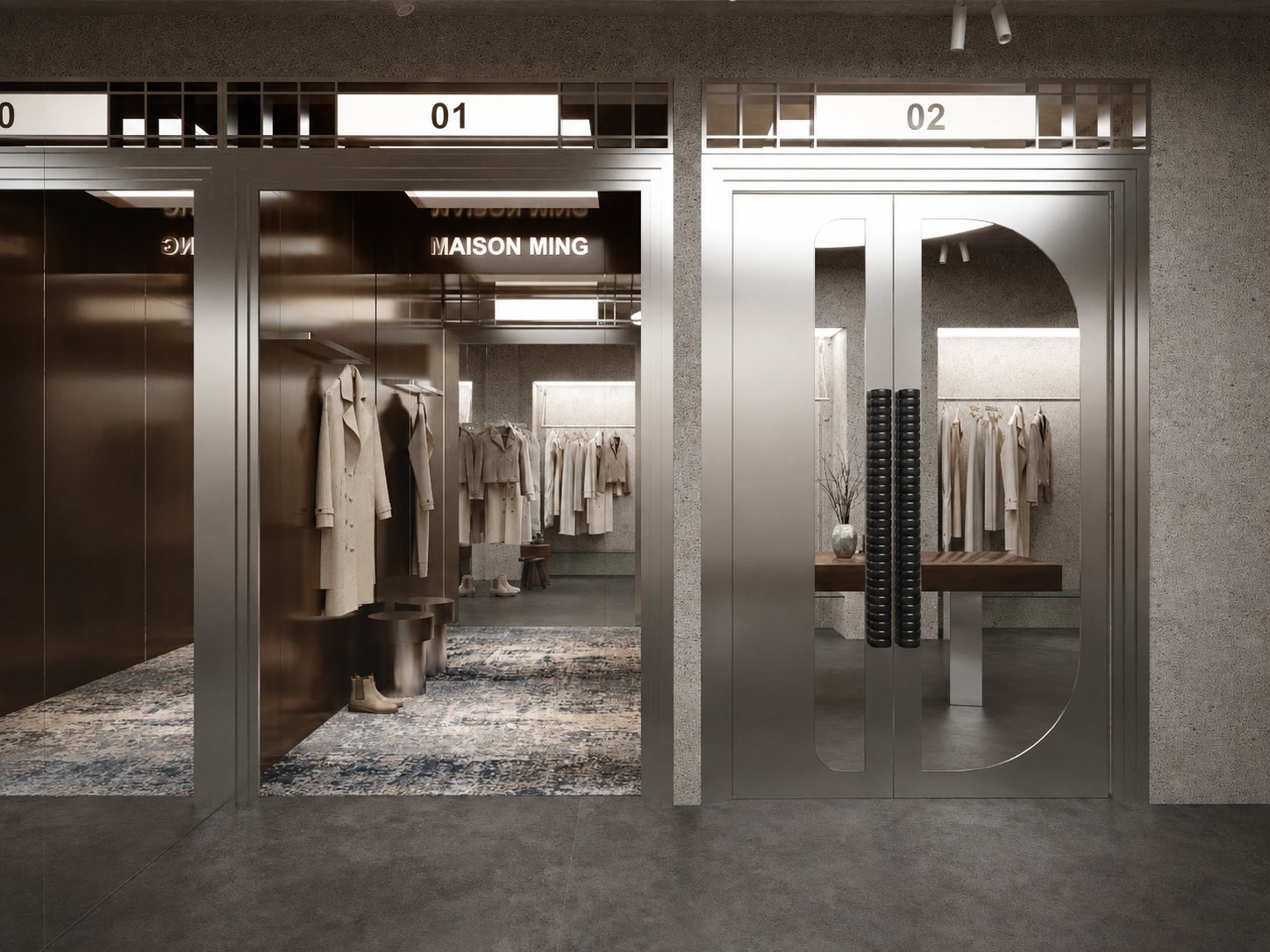 Maison Ming arched storefront — arrival